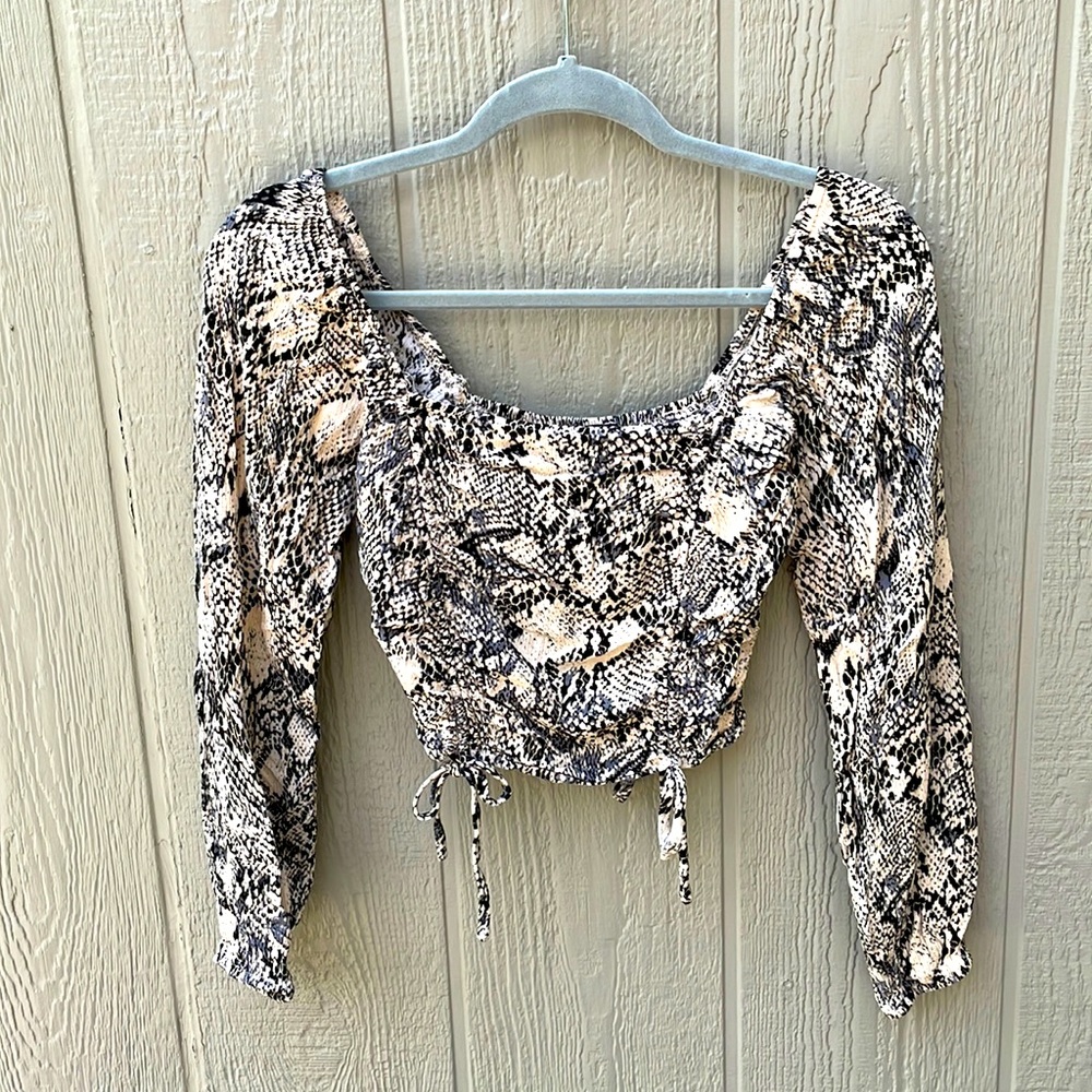 Kendall & Kylie snake print top. Size XS.